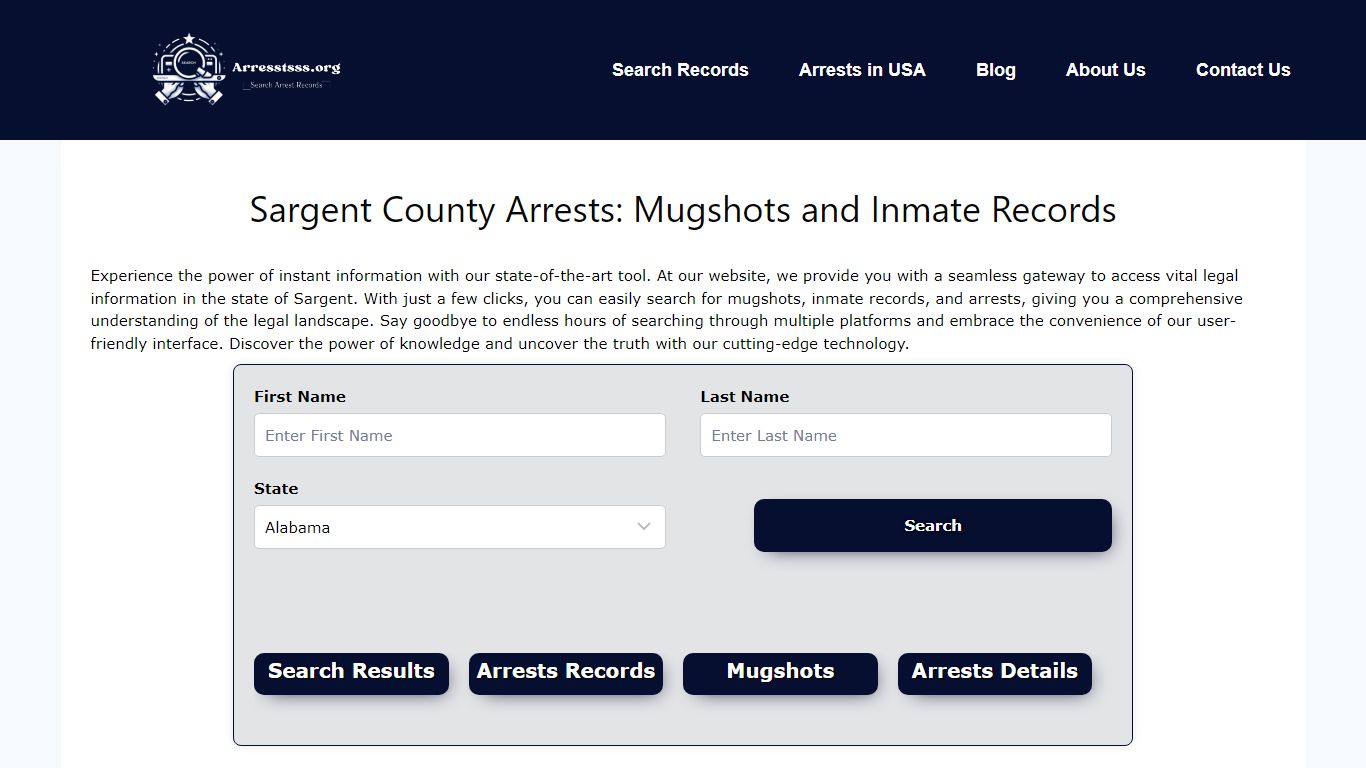 Sargent County Arrests: Mugshots and Inmate Records